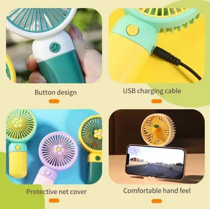 Handy Cooling Fan Portable Fan with Rechargeable Fan and cable
