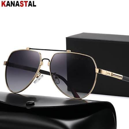Men's Polarized Aviator Sunglasses – Black Frame & Lens | UV400 Protection | Stylish Driving & Travel Eyewear
