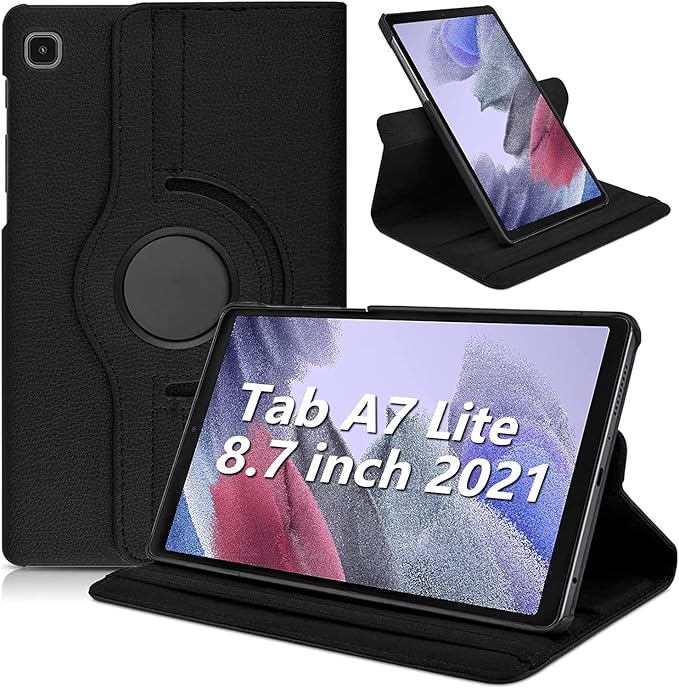 For CASE Samsung Galaxy Tab A7 Lite T220 T225 Case 360 Rotating Leather Flip Smart Protective Cover