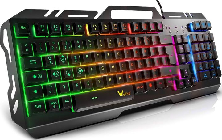 Ultimate Performance: Unique Metallic Wired RGB Gaming-Office Keyboard for Unparalleled Precision and Style - High Quality