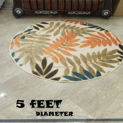 Carpet Rug - Room Center Piece Carpet - Round Shape Room Carpet 5 Feet Diameter