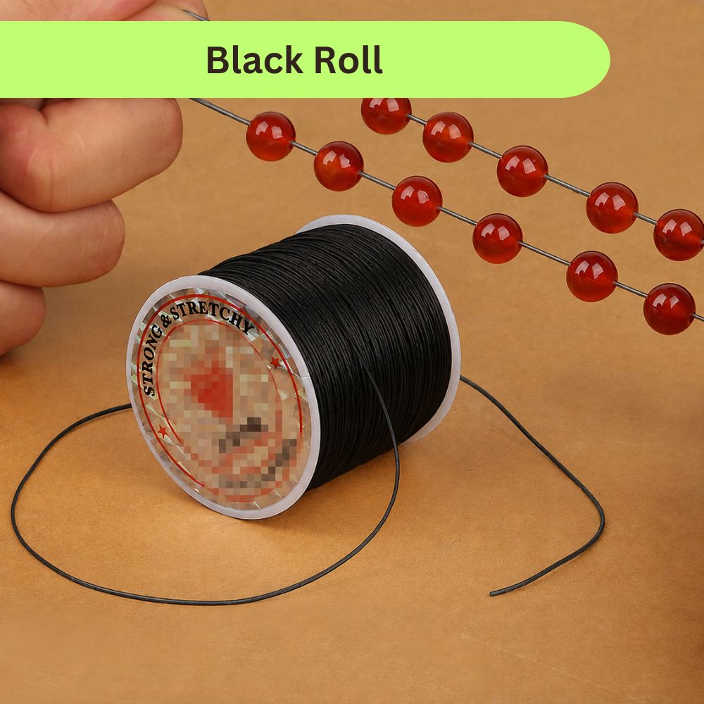 Stretchable Thread For Jewlery Making Nylon Thread For Bracelet Making Elastic String For Beading Jewelry Cord, Elastic Bracelet Rope Crystal Beading Cords, for Jewelry Making Beading Thread Elastic String Cord High-Quality Crystal Bead String -