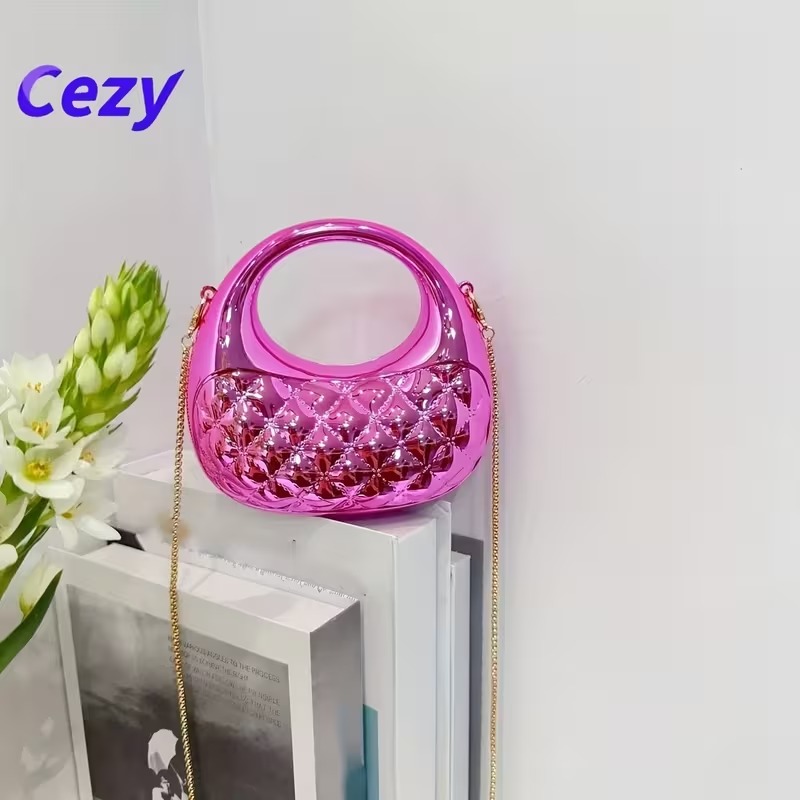 New Acrylic Moon Shaped Mini Clutch for Women | Luxury Evening Handbag | Eid Festival, Party, Wedding & Formal Fashion Purse