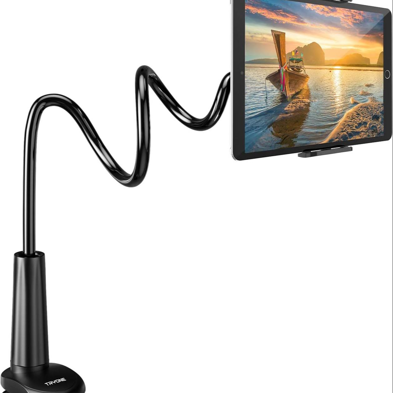 Gooseneck Tablet Holder Stand for Bed: Tryone Adjustable Flexible