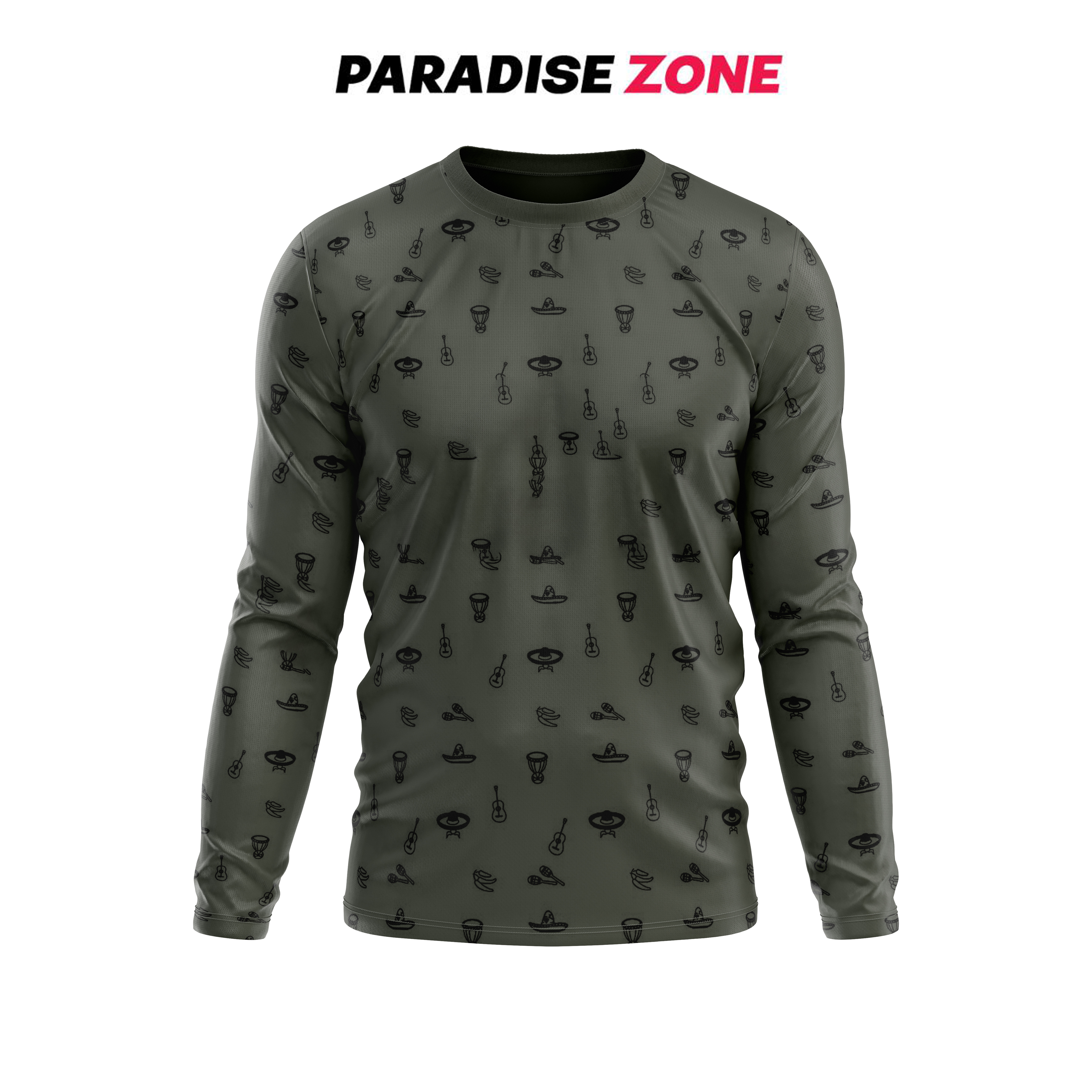 New Long Sleeves Allover Printed Casual Summer Fashion Tshirt For Men