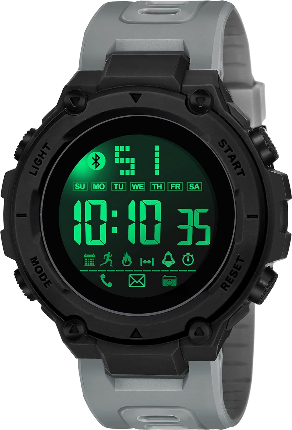 Men's Digital Sport Watches Waterproof Military Style LED Backlight Rubber Strap Big Numbers Display Digital Watch For Men
