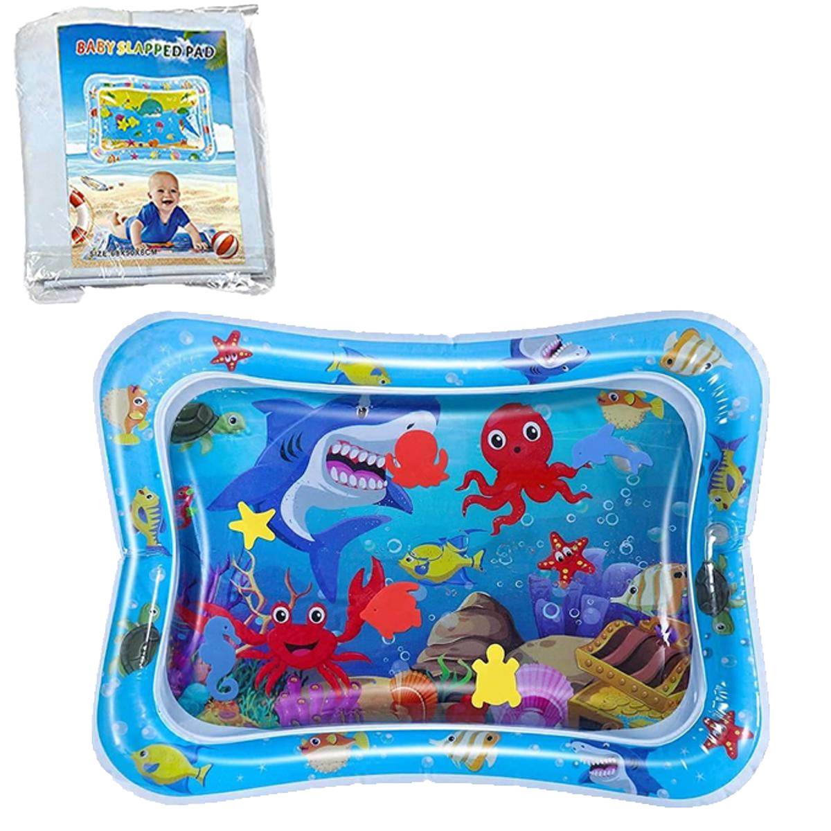 Baby Kids Water Play Mat Inflatable Infant Tummy Time Play mat - Baby Slap Pad 8 CM - For 3 to 24 Months Kids