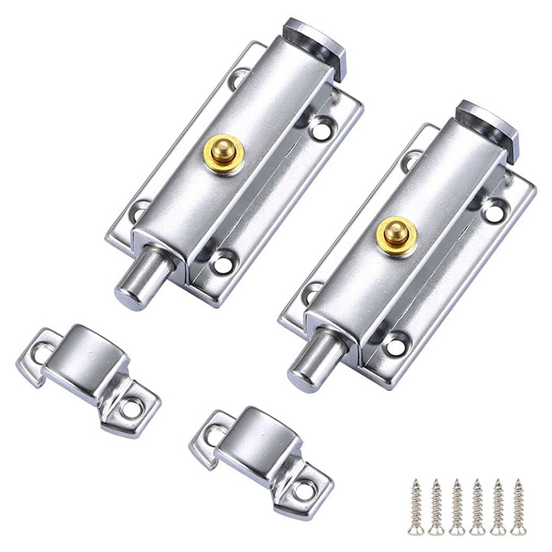 Door Security Slide Lock 3 Inch Barrel With Sliding 12 Screws 【残りわずか】