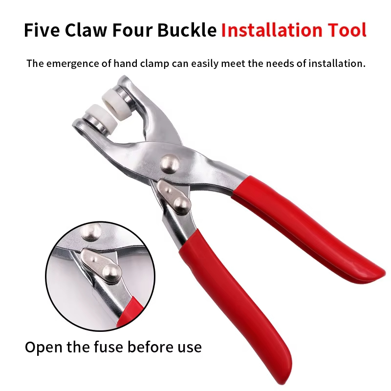 New Premium 50-Piece Metal Snap Button Set with Hand Pressure Pliers – Thickened Five Claw Fasteners for Sewing on Bags, Shoes, Hats, and Garments – Ideal for DIY Crafts and Professional Use