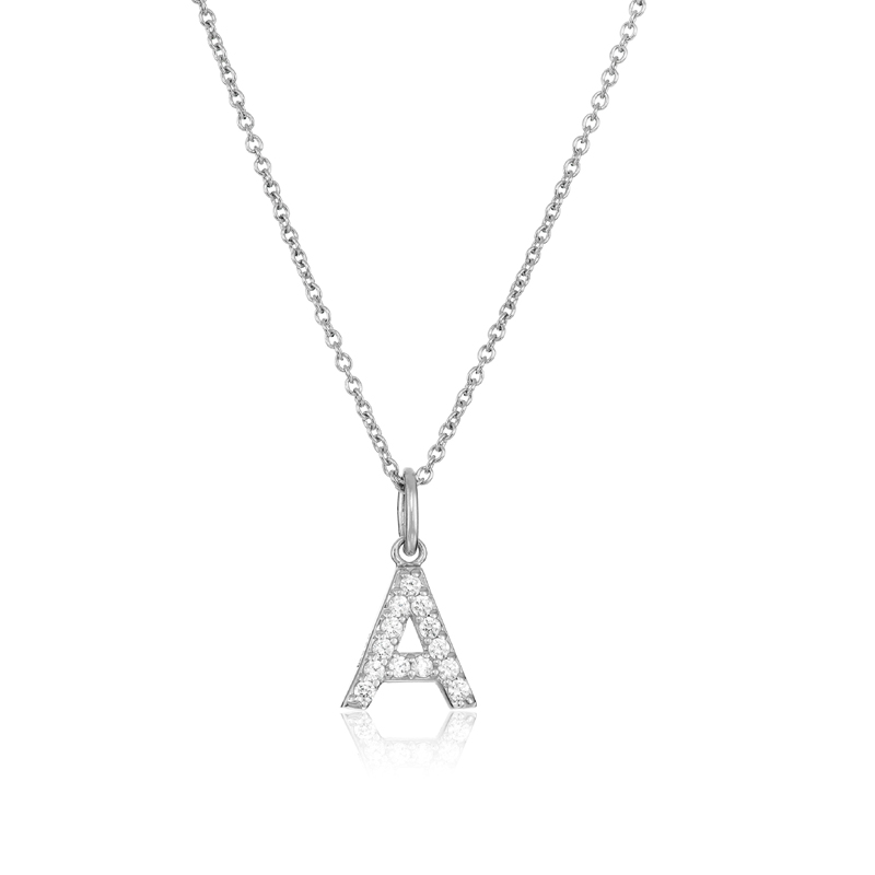 Silver Stainless Steel Alphabet Necklace/Locket/Pendants for Girls & Women with Chain - A to Z Your Name Alphabets