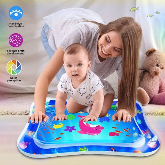 Baby Water Playing Mat | Infant Tummy Time Mat | Soft Inflatable Water Play Mat for Babies | Baby Learning and Fun Mat | Comfortable Baby Tummy Time Water Pad | Safe and Soft Baby Tummy Time Mat
