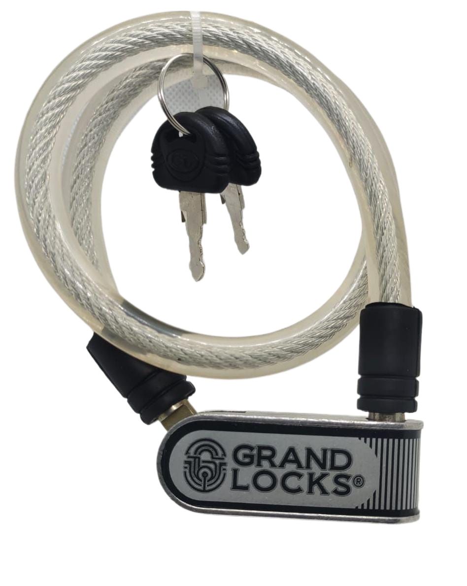 Grand Locks Wire Lock Heavy Duty for Safety wirelock Steel Wire inside For Motorcycle, Bike, Kitchen, Garage
