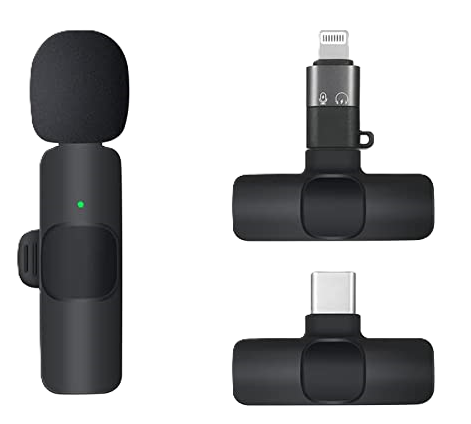 K9 Wireless Microphone - Wireless Mic for Mobile Phones, Laptops, Tablets, Android, Type-C Devices & Other Compatible devices - Lavalier Wireless Microphone - K-9 Collar Wireless Microphone