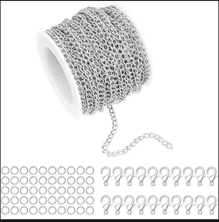 2mm Stainless Steel Chain - Extension Chain for Jewelry Making & Crafting