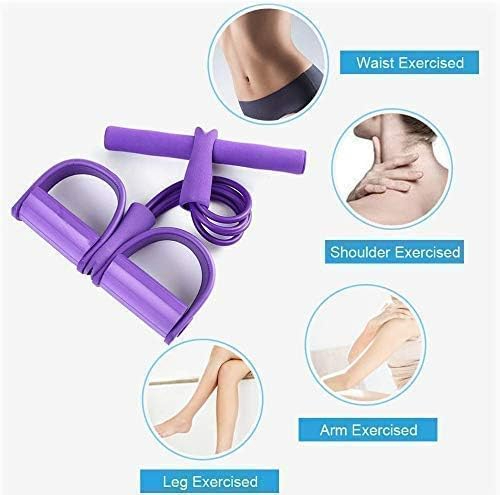 Pull Reducer Resistance Training Bands Tummy Trimmer Bally Fat Burner Body Exerciser Weight Loss Home Gym Home Workout Arm Muscle Builder Double Pull Rope Body Trimmer Pedal Exerciser Yoga Crossfit Exercise Arm Exercise Tummy Body Building Training Unisex