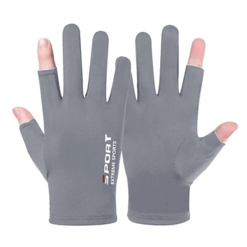1 Pair Summer Gloves Men Ice Silk Sun Proction Driving Glove Fishing Gloves  Breathable