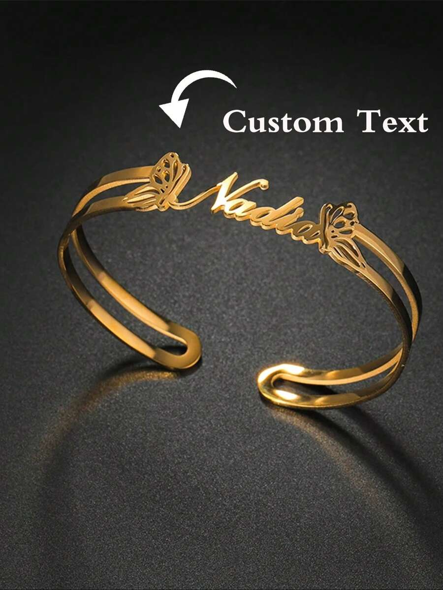 Customize Bangles , Personalized Name Bangle And Bracelets, Custom Name Bangle & Bracelet For Girls And Boys With Box