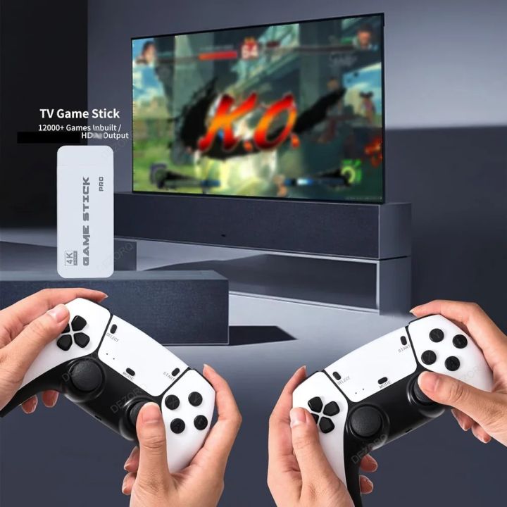 M15 Game Stick 4K Video Game Console Retro Classic Games 2.4G Double Wireless Controller for PS1/GBA/SNES