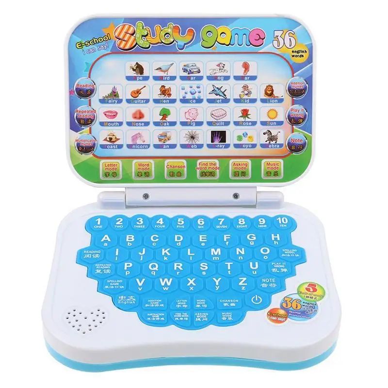 Study Laptop Toy Set With Abc and Number Music Included For Kids - F10781