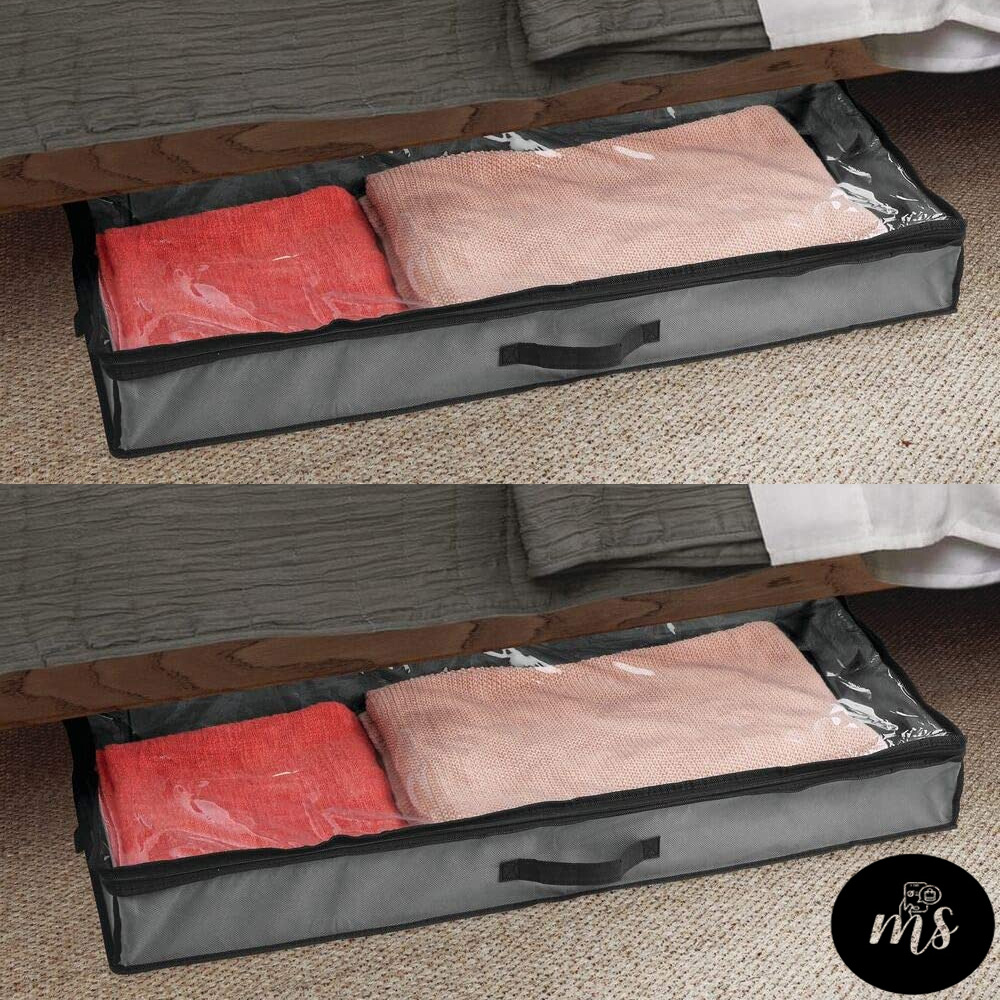 Portable Space Saver Underbed Large Size Storage Bag Home Storage Organizer Under The Bed Organizer Fits for Kids Men & Women Clothes /Shoes