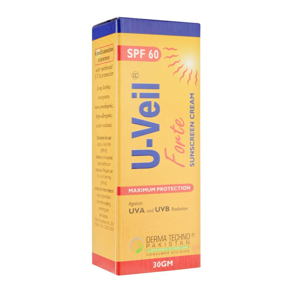 U-Veil Forte SPF-60 Sunscreen Cream | Sun Care Product | 30g