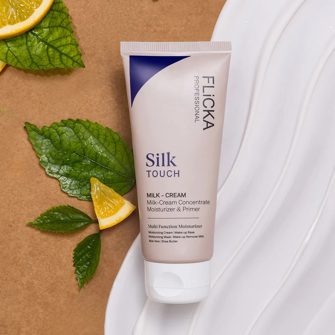 Flicka Silk Touch 3 in 1 Moisturizer Primer for Face 60g | Original 100% Flicka Professional | Smooth Makeup Base | Hydrating Face Cream for Smooth & Glowing Skin | All Skin Types | Toxic Free Beauty Product