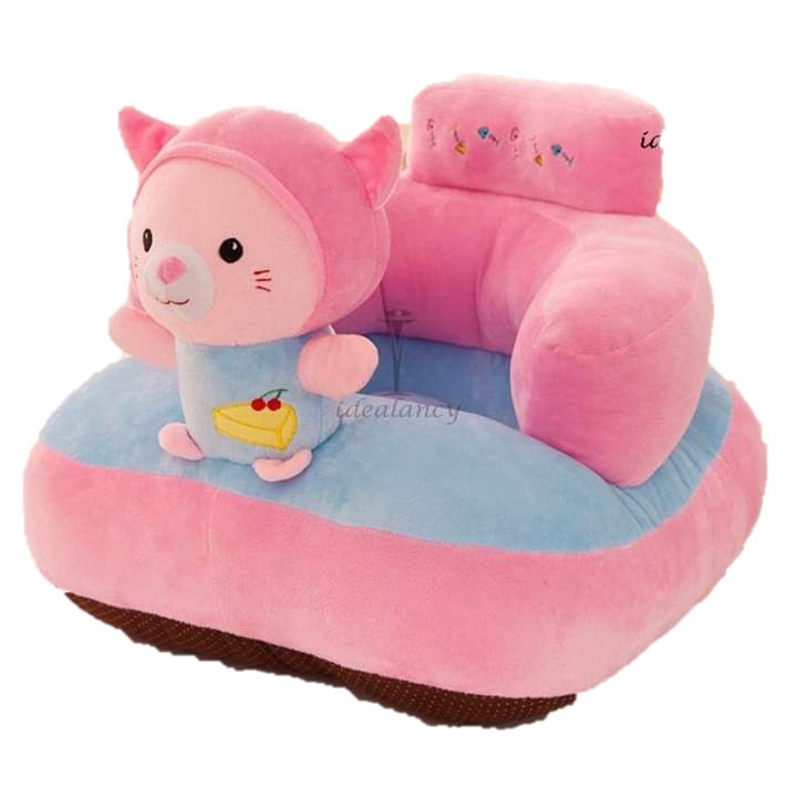 Baby Padded Sofa Booster Seat Cartoon Character Stuffed Toy Learning to Sit