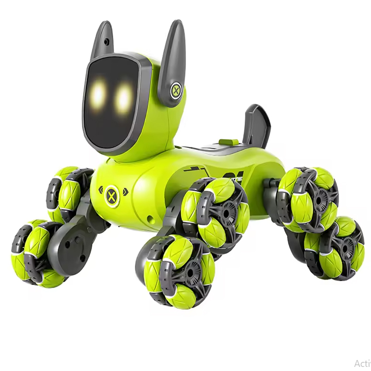 2.4G Mini RC 8 Wheels Stunt Robot Dog