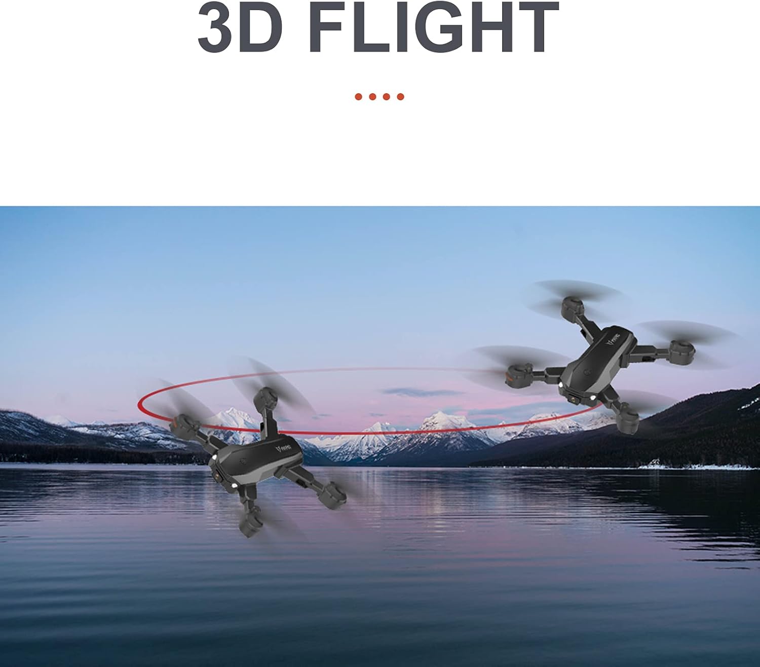 DM99 Drone with Dual Camera, 4K UHD Camera DM99 Drone, RC Quadcopter with 3D Flips, Trajectory Flight, Headless Mode, Altitude Hold, One Key Take Off/Landing, Bag and 2 Batteries