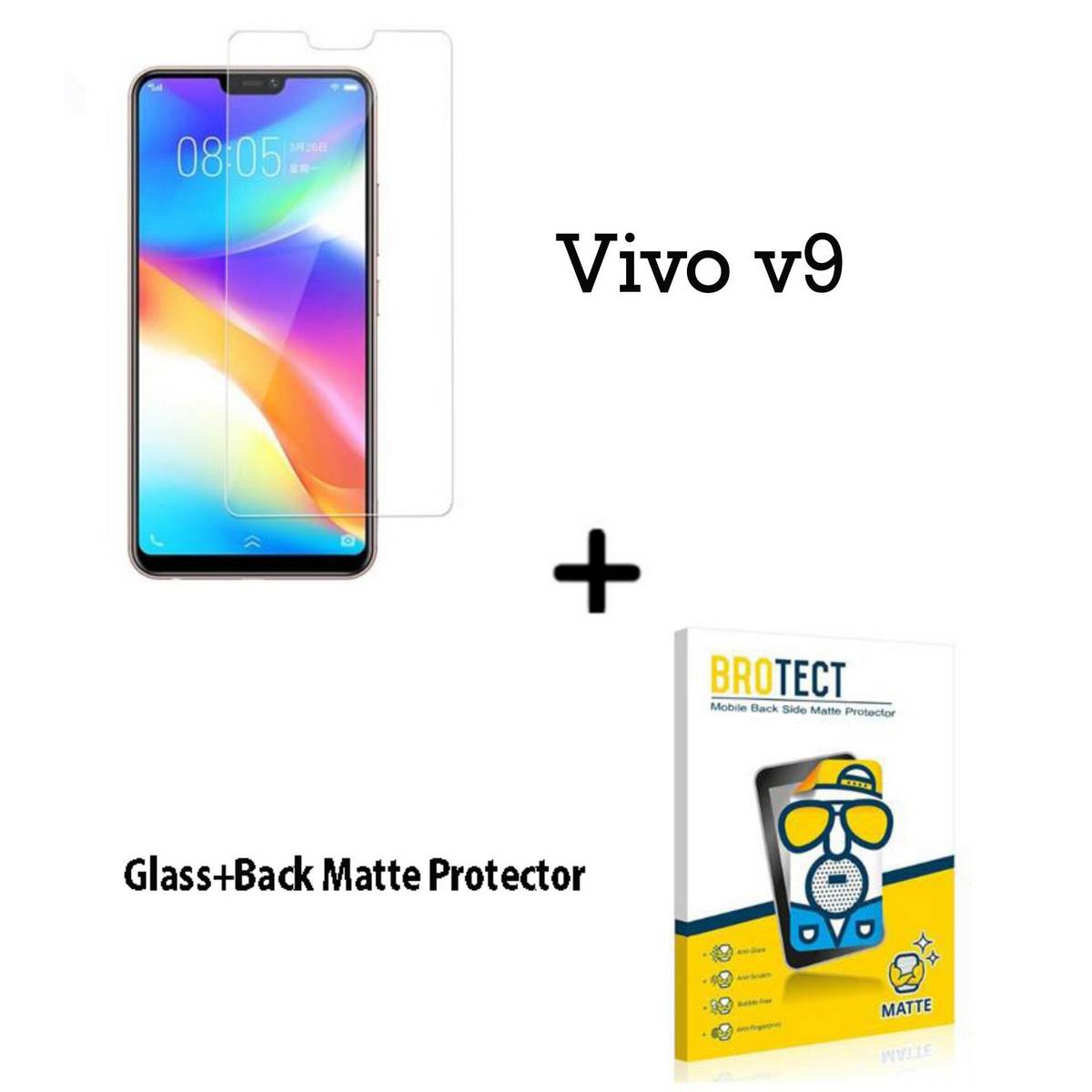 Vivo V9 Polish Tempered Glass Screen Protector Polish Glass