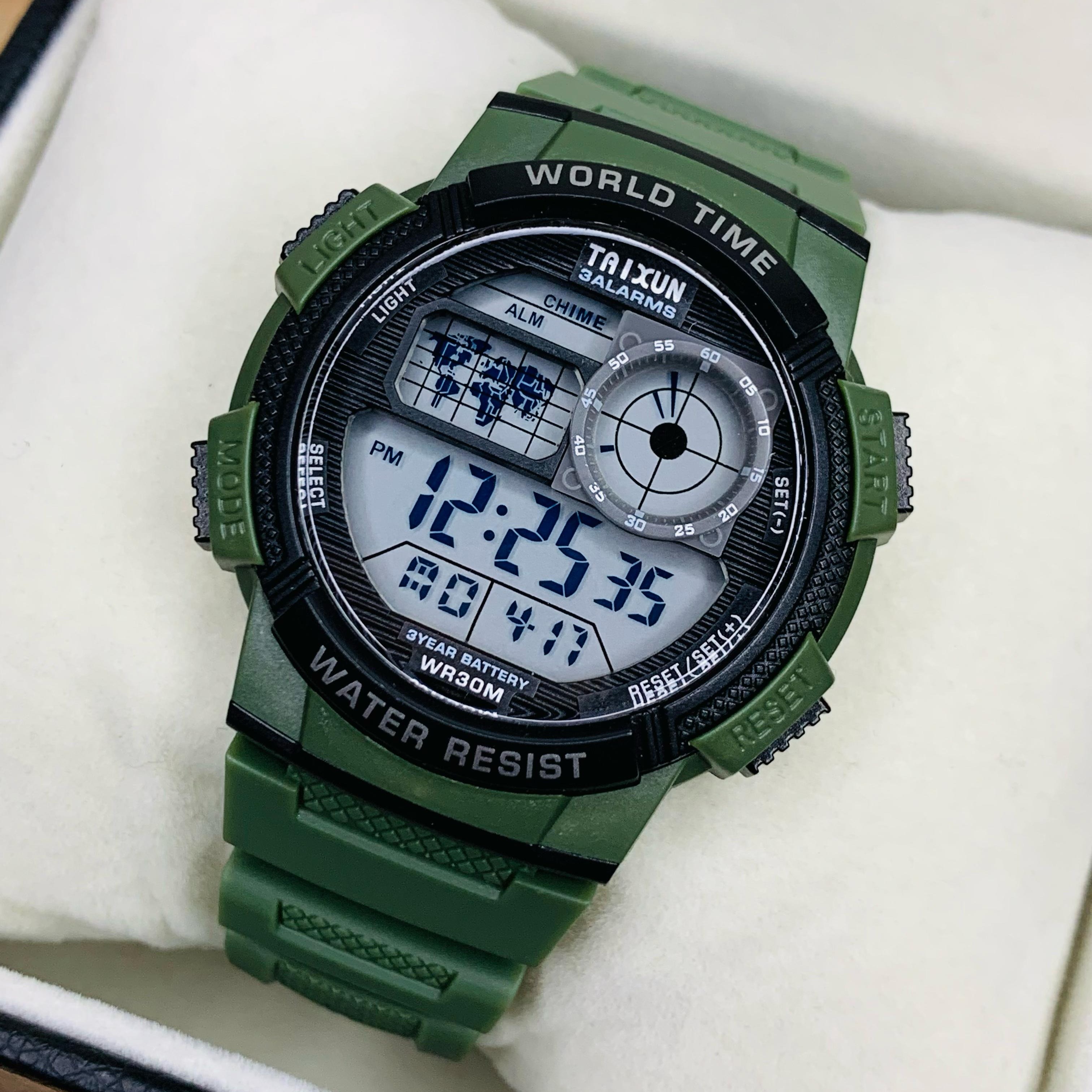 Military Men's Digital Sports Watch For Men Boys Waterproof with LED Back light Digital Watch for Men