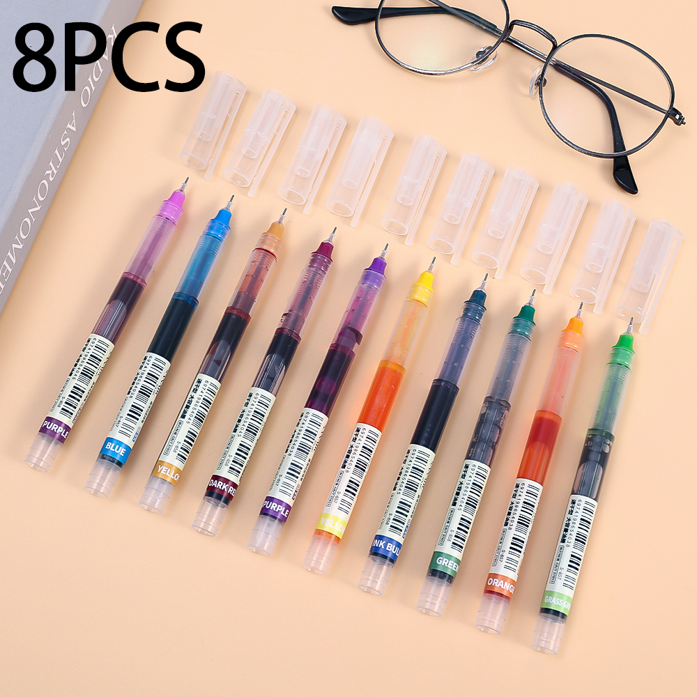 1/4/8Pcs 0.5Mm QuickDrying Gel Colours Pen School Office Journals