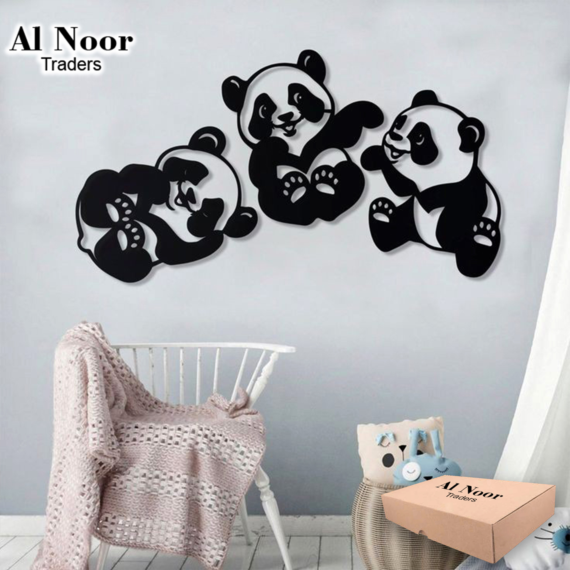 Panda Set home decor Wood Wall Art, home decor Children's Room Wall Decor, home decor Wall Hangings, Wood home Wall Decor, Gifts For Child, Home Decoration, Home Wall Decor