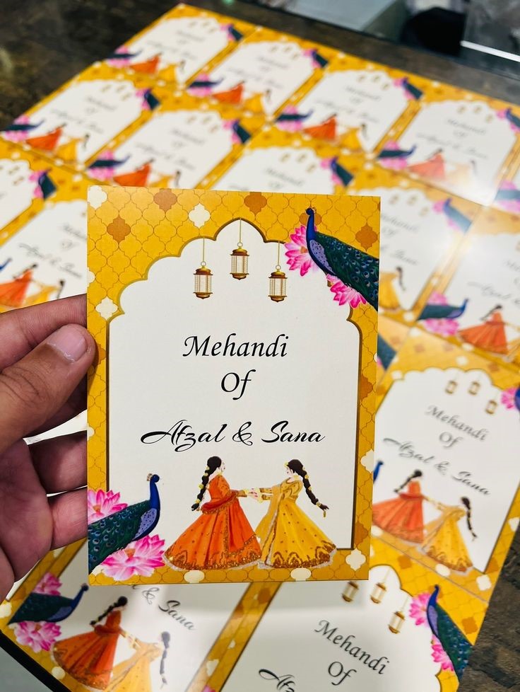 Customised Premium Quality New Design Of Mehndi Cards, Jhumka Cards, Earring Cards, And Topps Cards