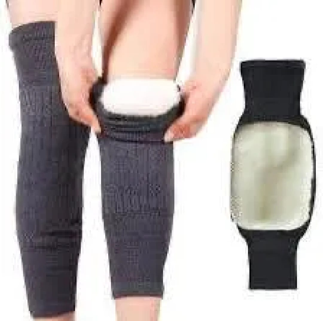 1 pair Winter Leg Warmers Women Winter Knee High Knit Boot Cuffs Solid Color Knee Socks Thick Leg Warmers Long Socks Foot Warmers