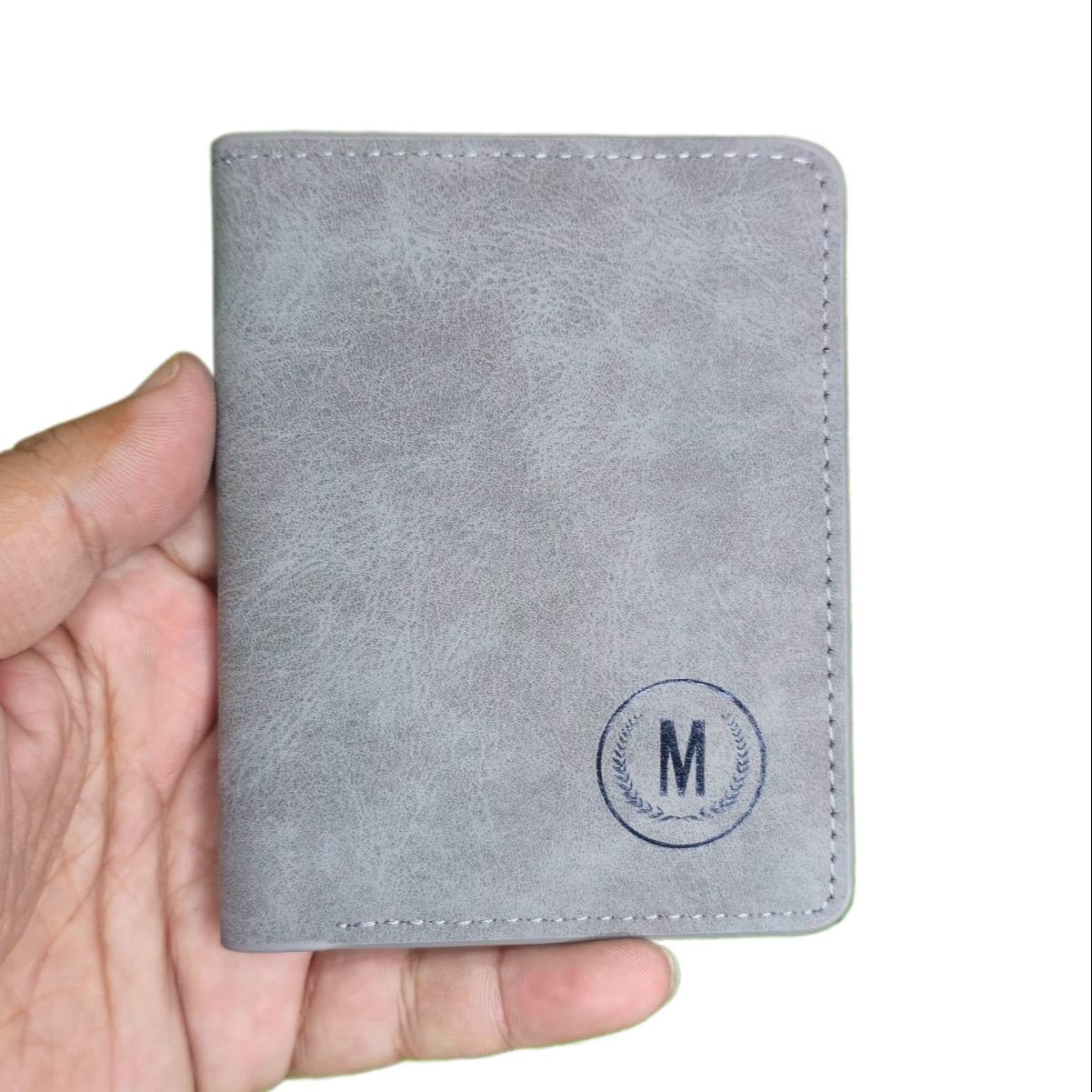 GU-II Male Short Thin Man Purse Wallet Retro Student Cross Leather Purse Young Men's Personality Tide