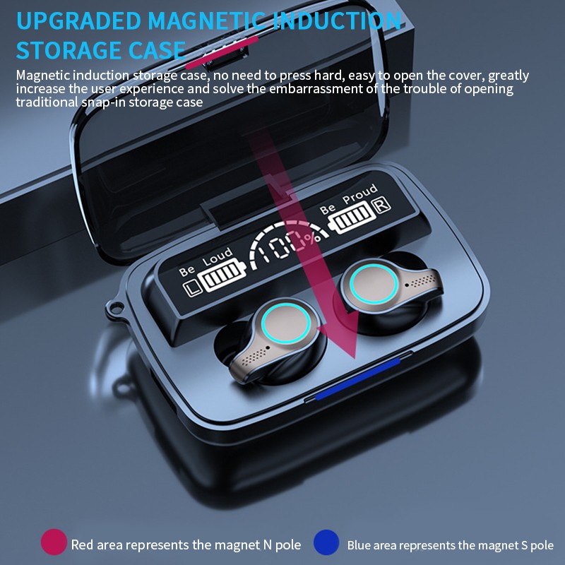 m18 tws 3500mah wireless earbuds