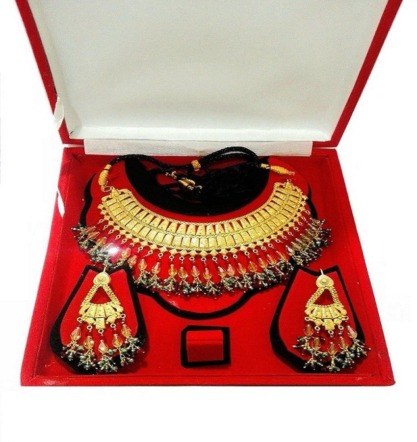 Karat Gold Dai Necklace Set For Women 