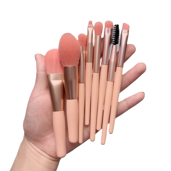 8 Pcs High Quality Mini Makeup Brush Set Cosmetics Professional Face Powder Soft Brushes Eye Shadow Foundation Powder Eyelash Lip Concealer Blush Makeup Brushes Set Kit