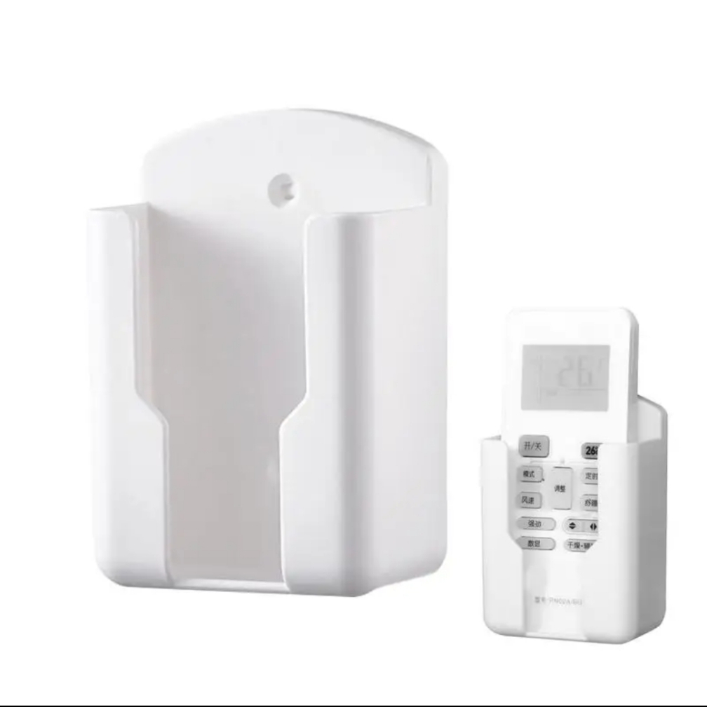 Wall Mounted Remote Control Holder Universal White Air Conditioner Remote Control Plug Holder AC Remote Storage for Air Conditioner