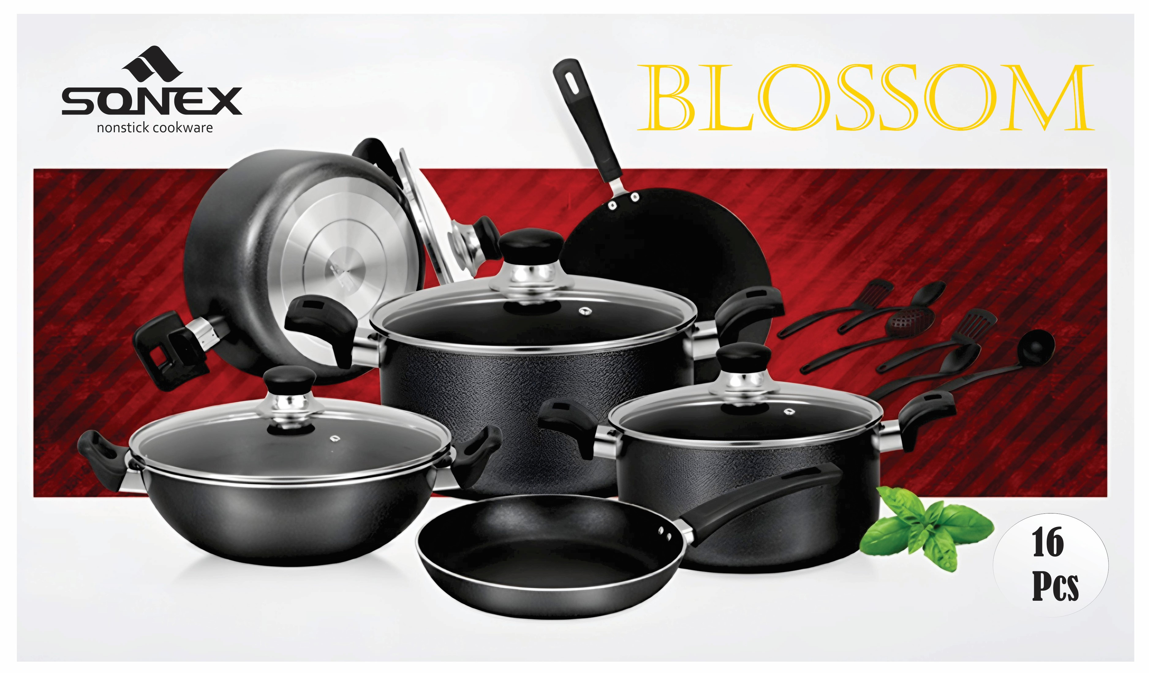 Sonex New Non stick Blossom Gift Set GL 16pcs Trending Non stick Random ...