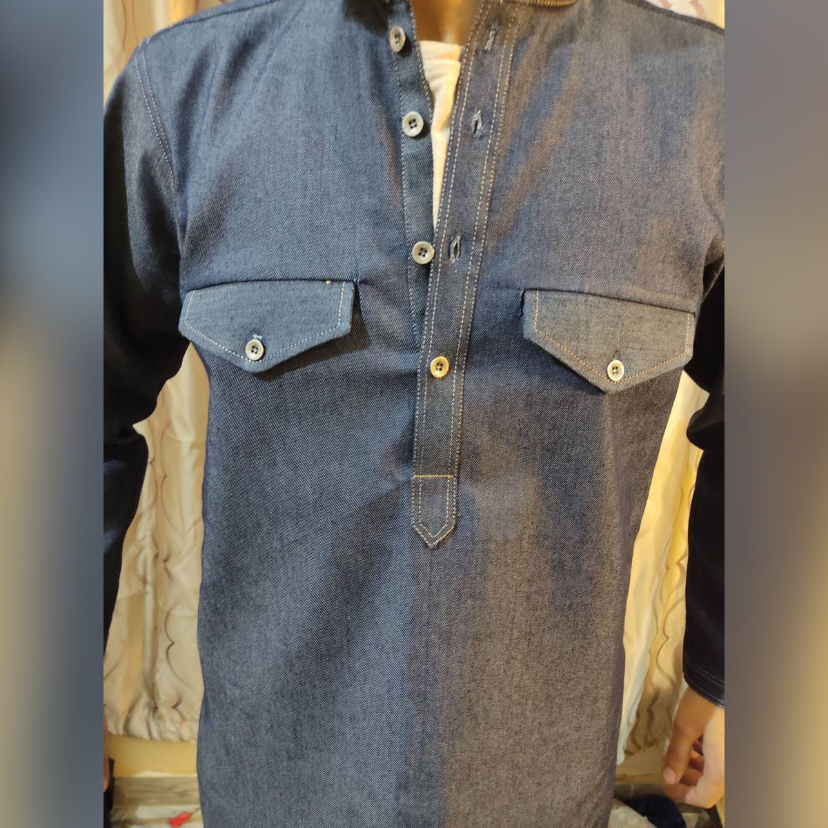 Denim Jeans Kurta for men: Buy Online 
