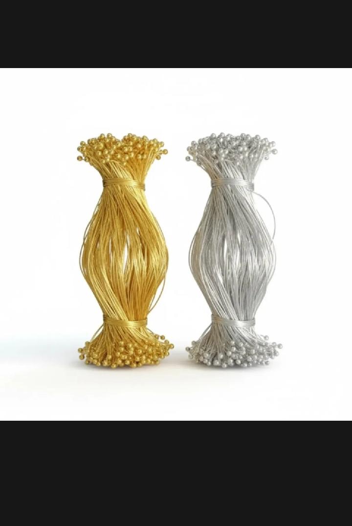 Ball Head Pins (Loreal Wire / Mogra Wire) for Jewelry Making – Gold & Silver Head Pins for Beading, Earrings, Pendants, Bracelets & DIY Accessories