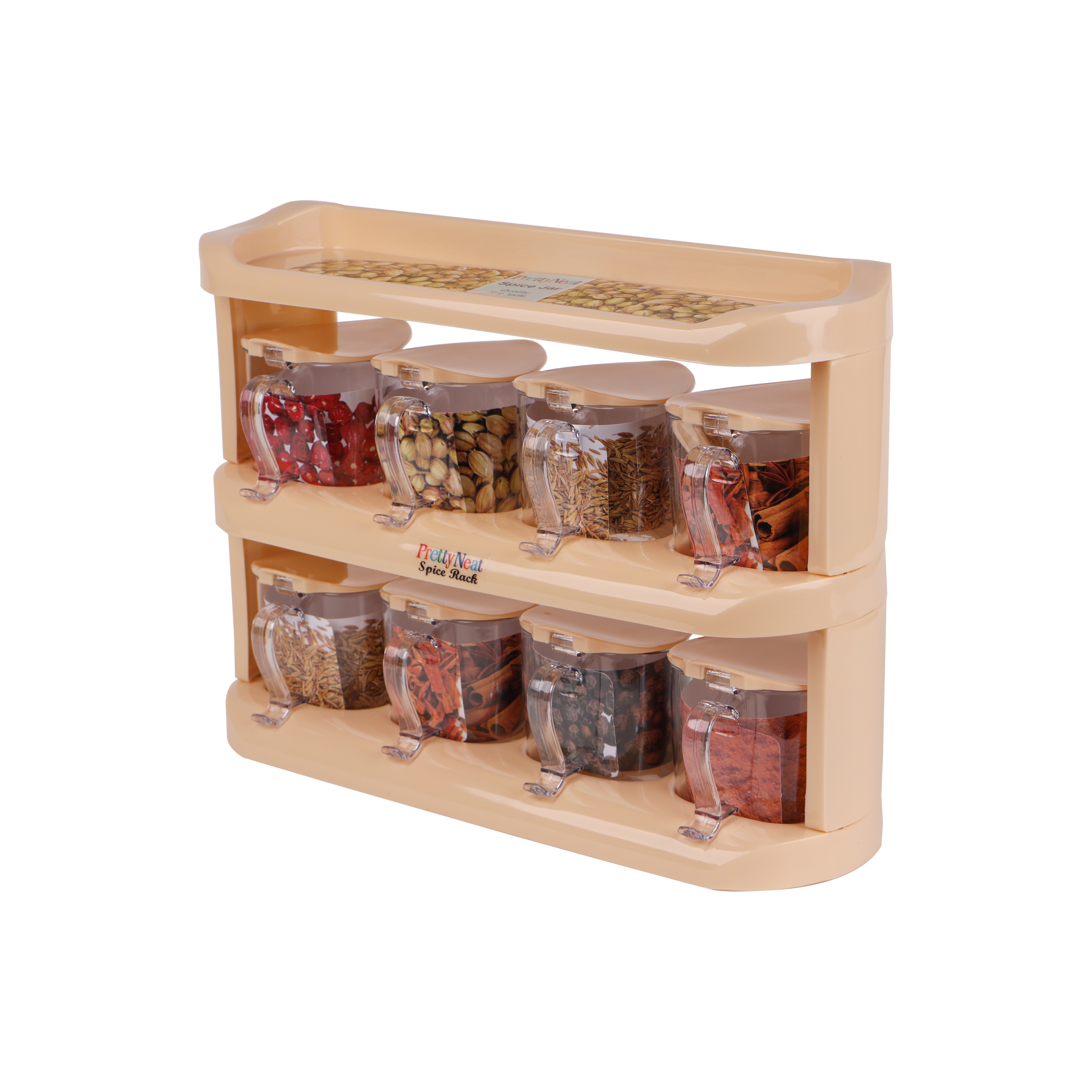 Pretty Neat 3 Tier Condiments & Spice Rack with 8 Spice Jars | Daraz.pk