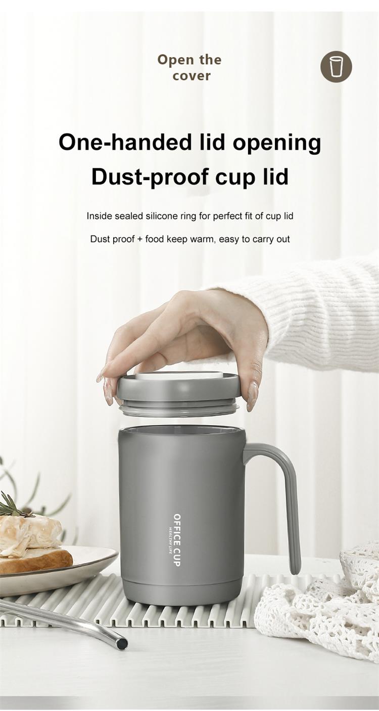 Office Covered Drinking Cup Thermal Insulation Coffee Cup