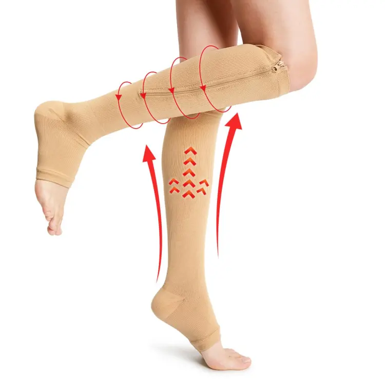 Tonus Elast Medical compression anti varicose stockings with open