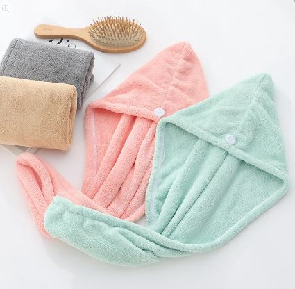 Quick Dry Bath Hair Drying Towel Head Wrap Hat Super Absorbent Shower Cap For Women And For Girls