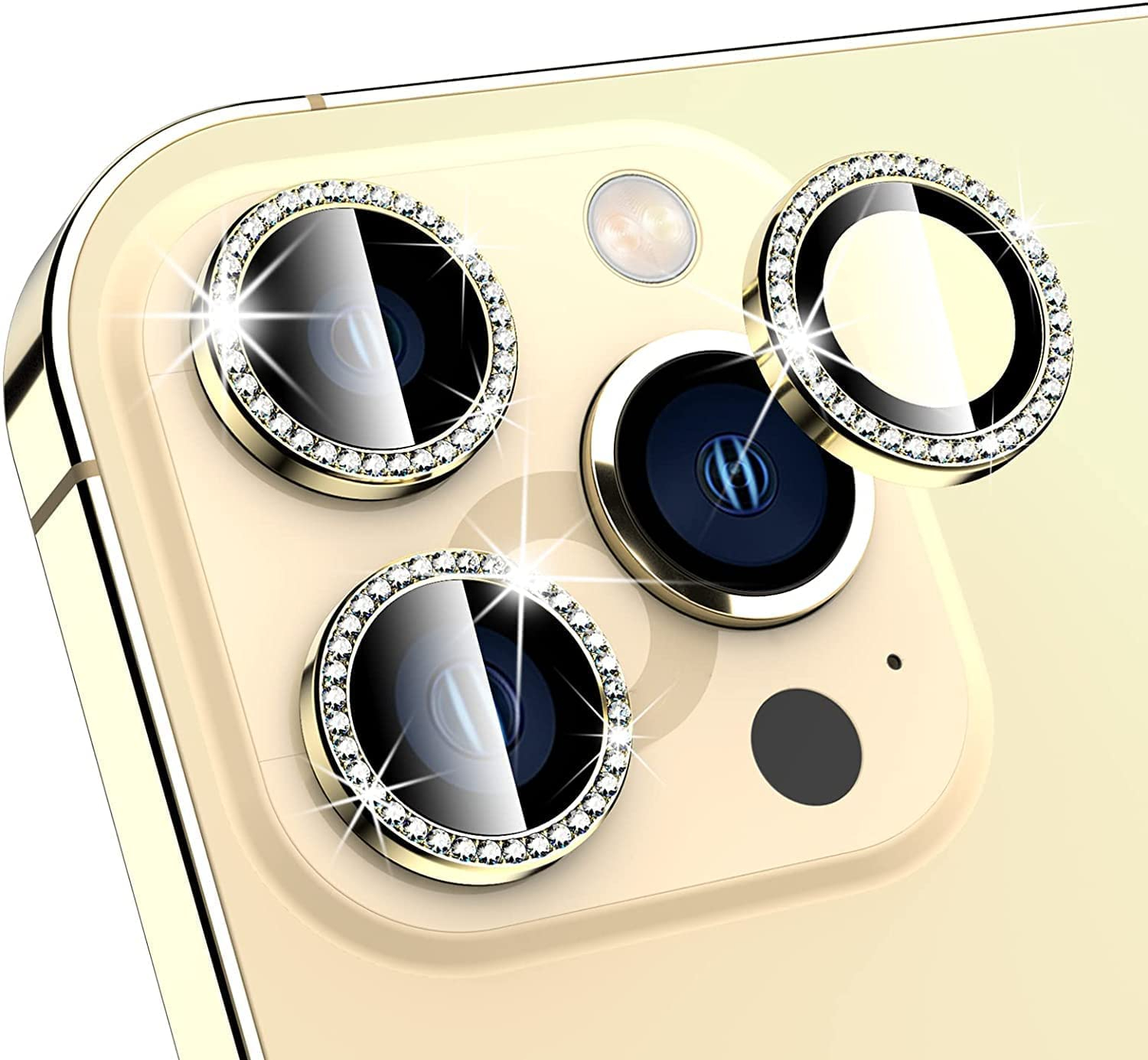 Diamond Camera Lens Protector For 11 / 12 / 13 / 14 / 15 / 16 / 17 Series  Luxury Sparkle Shockproof Camera Guard