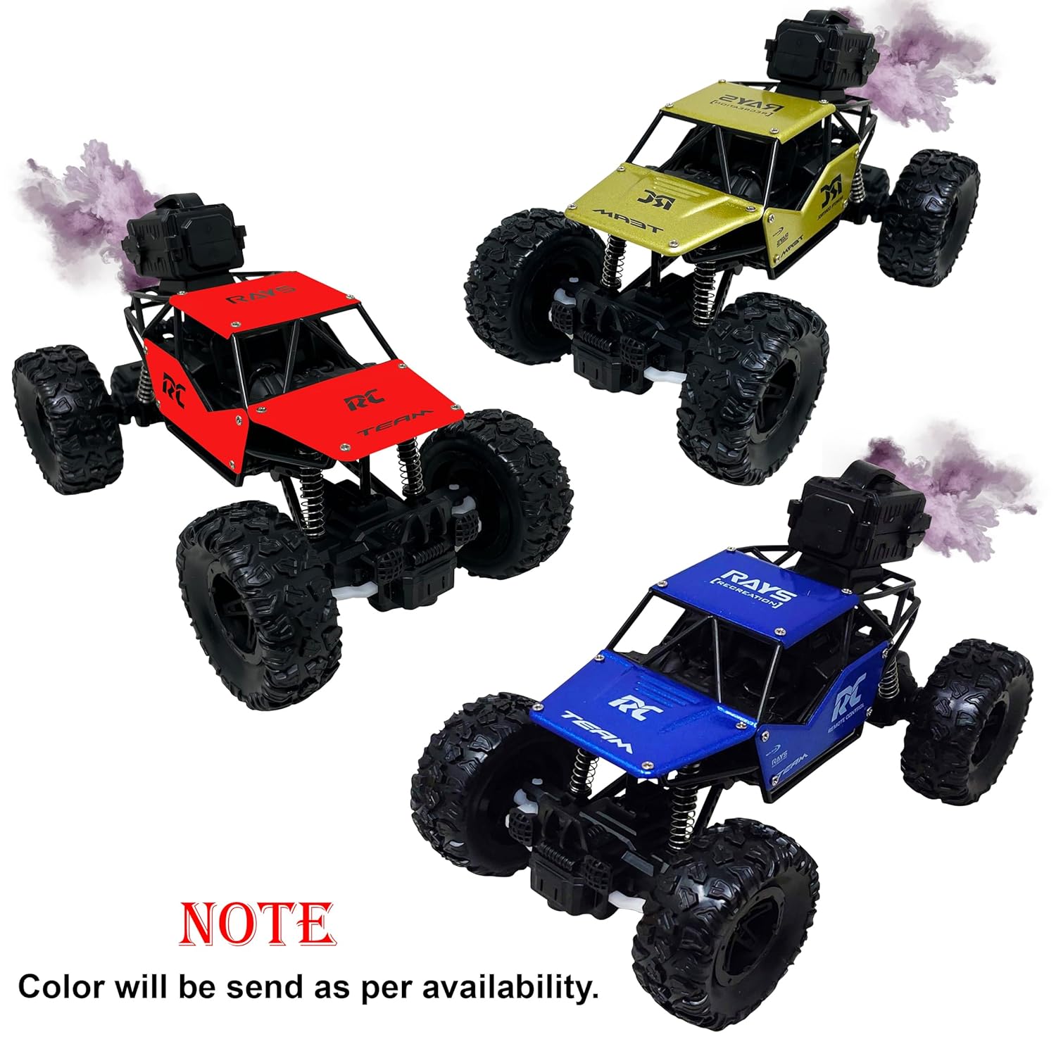 Monster Truck Remote Control Car with Smoke RC Toy for Boys High Speed 1:18 Die-Cast Remote Control Toys For Kids Off-Road Racing Truck