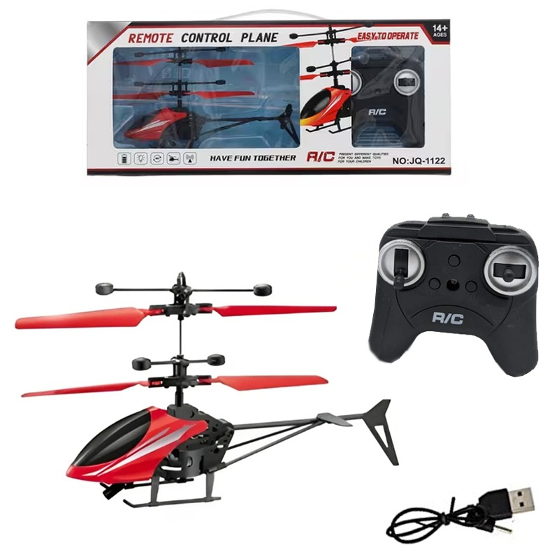 RC Helicopters - Remote Control Helicopter Toys: One-Key Takeoff/Landing, Auto Altitude Hold, LED Light & 3.5CH Gyro Stabilizer, Toys Remote Control Rechargeable Helicopter Two Channel,,Flying helicopter with USB Charging Cable Toy for kids